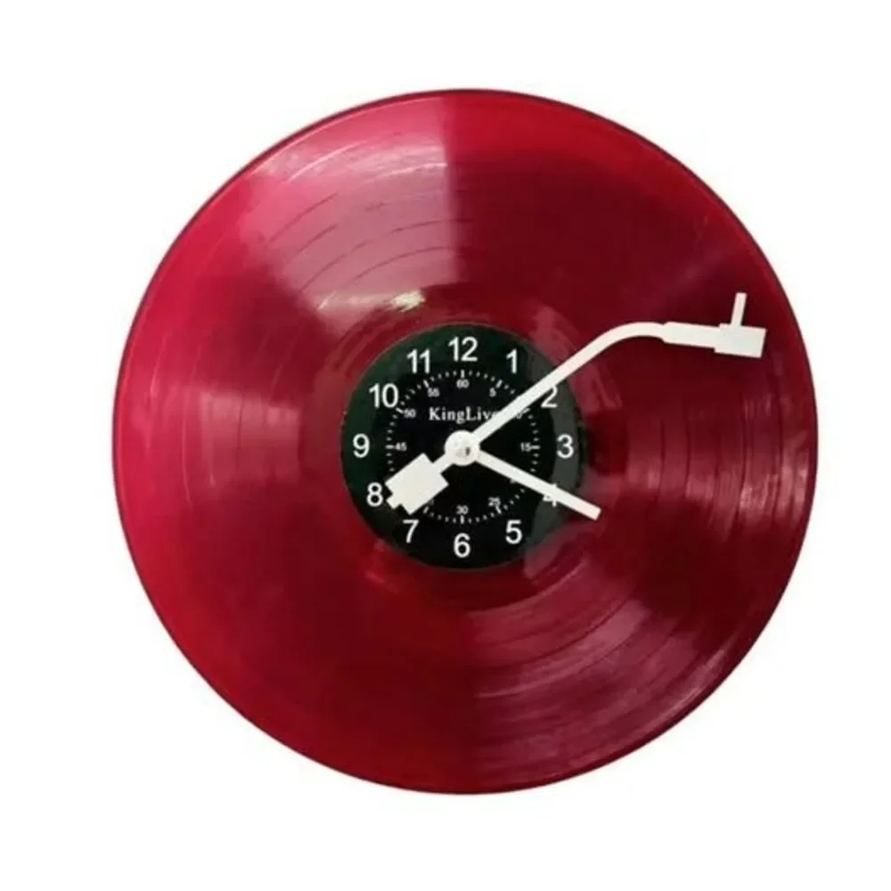 Red Vinyl Record Clock - 11.8